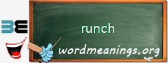 WordMeaning blackboard for runch